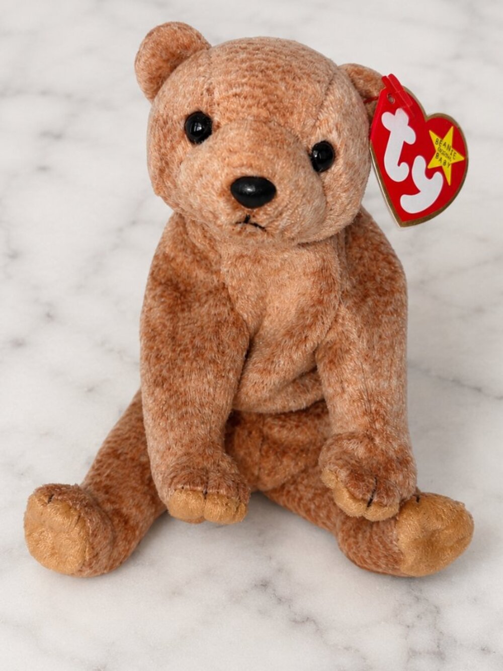 Ty Beanie Baby Pecan Bear 1999 Retired Brown Bear Plush Original Tags Vintage